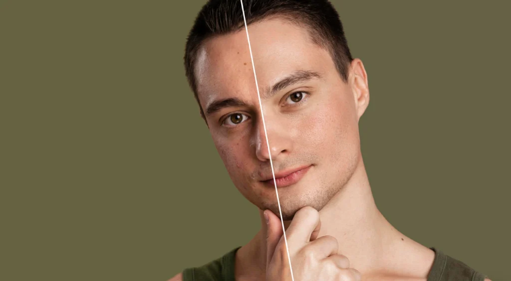 HydraFacial before and after