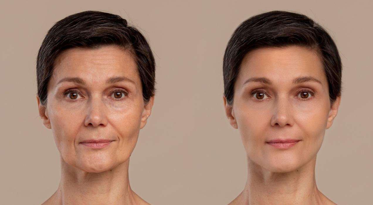 HydraFacial before and after